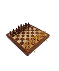 Travel Magnetic Wooden Chess Set, Folding Board, Checkers & Backgammon, 30cm