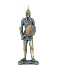 Hand-Painted Pewter Medieval Knight Figurine, Axe & Shield, 11cm, Italy