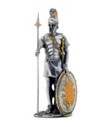 Greek Warrior Pewter Figurine 14cm, Hand-Painted, Made in Italy Collectible