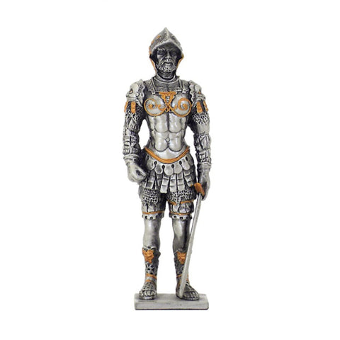 Roman Soldier Pewter Figurine Collectible 11cm Hand-Painted Made in Italy Gift
