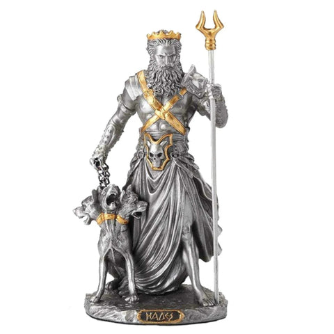 Hand-Painted Hades Tin Figurine 11cm | Italian Greek Myth Statue, Collectible
