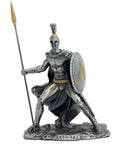 Leonidas Spartan Warrior Pewter Figurine, Hand-Painted, 12cm, Made in Italy