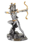 Hand-Painted Pewter Medusa Statue with Bow, 11.5 cm, Made in Italy