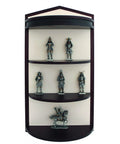 Wooden Figurine Display Case 33x67 cm, Collectibles Cabinet, Made in Italy