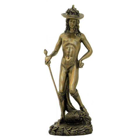Donatello David Renaissance Statue 20cm – Bronze Finish Resin Handmade in Italy