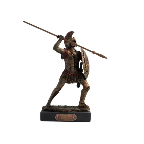 Spartan Warrior Statue 13cm – Bronze Resin Figurine, Handmade in Italy, Gift