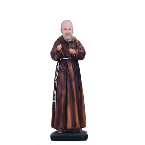 Saint Padre Pio Statue 19cm – Hand-Painted Resin, Made in Italy, Catholic Gift