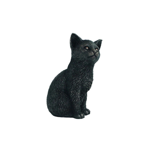 Italian Cat Figurine, Bronze Finish Resin Statue, 11 cm Home Decor