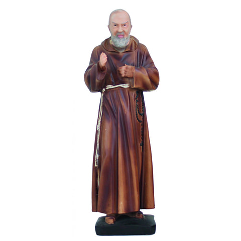 Saint Padre Pio Statue 28cm, Hand-Painted Resin Religious Decor, Italy
