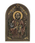 St. Francis of Assisi Statue, Stand/Wall Hanging, Made in Italy, 15x23 cm