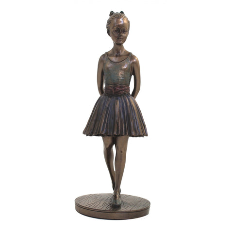 Bronze Ballerina Statue, Resin Ballet Dancer Figurine 21cm Italian Decor Gift