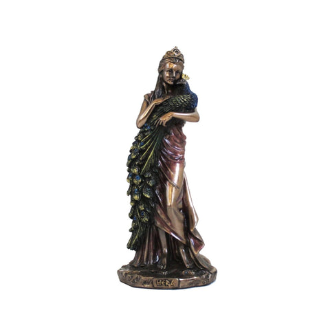 Hera Greek Goddess Statue, Bronze Resin 15cm Figurine, Made in Italy Gift