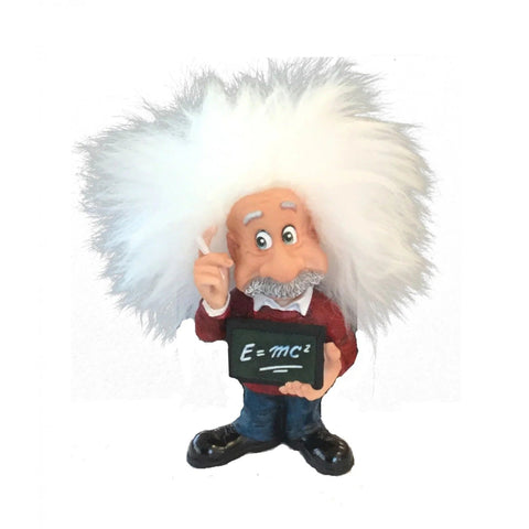 Albert Einstein Resin Figurine, Hand-Painted Statue 17cm, Italian Made Gift