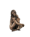 Bronze Resin Nude Woman Statue, Sitting Figurine, Italian Home Decor 12cm