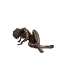 Bronze Resin Nude Woman Statue, Empowering Female Figure, 20x11x8 cm, Italy