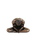 Meditating Nude Man Statue, Bronze Resin Figurine, Handmade in Italy, Zen Decor
