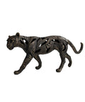 Modern Panther Statue Bronze Resin Sculpture 44cm Italian Animal Decor