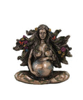 Gaia Earth Goddess Bronze Resin Statue, Greek Mother Nature Decor, 12cm