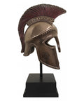 Greek Hoplite Helmet Statue, Bronze Finish Resin, 21cm, Made in Italy