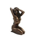Bronze Resin Gymnast Sculpture Nude Female Figure Statue 10x7x14cm Made in Italy