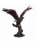 Golden Eagle Statue, Bronze Finish Resin Sculpture, Hand-Finished Italian 20cm