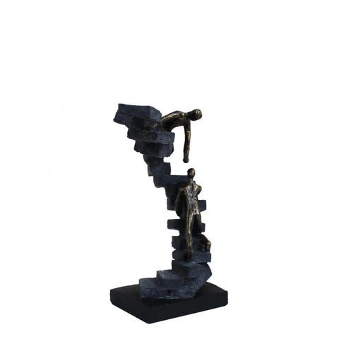 Italian Bronze Finish Altruism Statue, Handmade Resin Figurine, 23cm