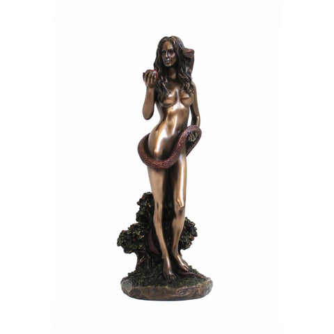 Eve Statue Bronze Resin, Biblical Figurine 24cm, Religious Decor, Italy