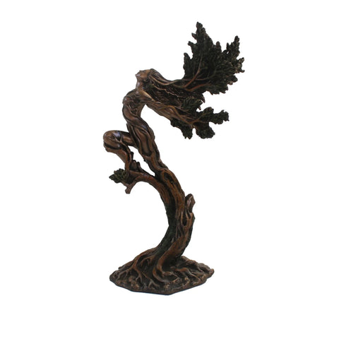 Spring Nature Goddess Statue, Bronze Resin, 25cm, Italian Pagan Altar Decor