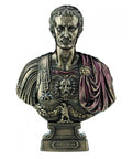 Julius Caesar Roman Bust 19cm, Resin Bronze Finish, Hand-Finished in Italy