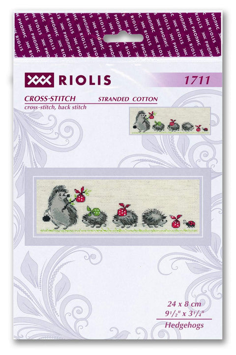 Hedgehogs cross stitch kit by RIOLIS Ref. no.: 1711