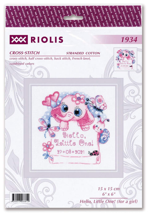 Hello, Little One! (for a girl) cross stitch kit by RIOLIS Ref. no.: 1934