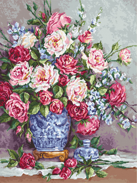 HER MAJESTY'S ROSES SB605 - Cross Stitch Kit