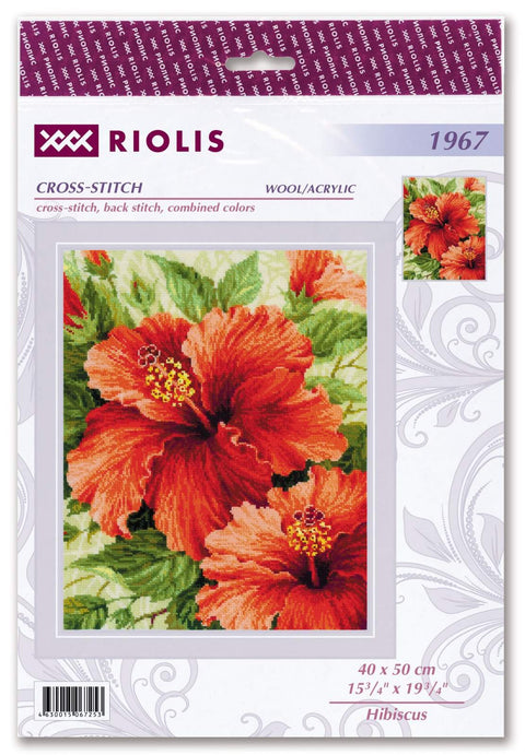 Hibiscus cross stitch kit by RIOLIS Ref. no.: 1967