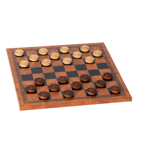 High quality CLASSIC Chess Set with leatherlike chess board + CHECKER SET