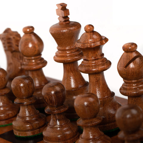 High quality CLASSIC Chess Set with leatherlike chess board + CHECKER SET