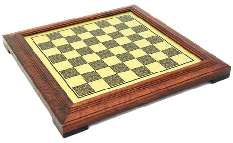 High quality METAL Chess Set with Brass Effect Chess Board