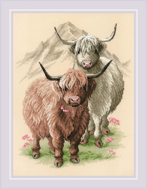 Highland Buddies. Cross Stitch kit by RIOLIS Ref. no.: 2090