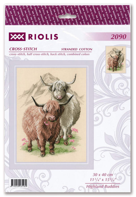 Highland Buddies. Cross Stitch kit by RIOLIS Ref. no.: 2090