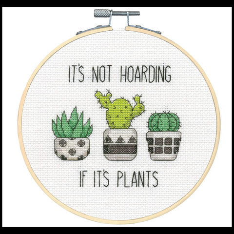 Hoarding Plants (15 cm) - Cross Stitch Kit by DIMENSIONS