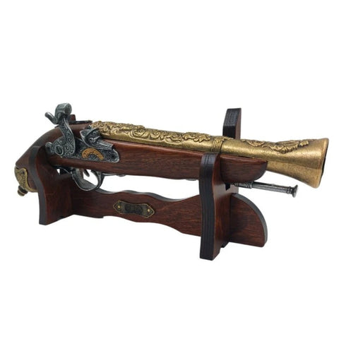 Capsule pistol on Wooden Stand - Replica 18th century – 154S - Hobby.lt 🇬🇧