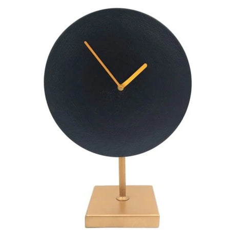 Elegant Golden-Black Metal clock - 4122