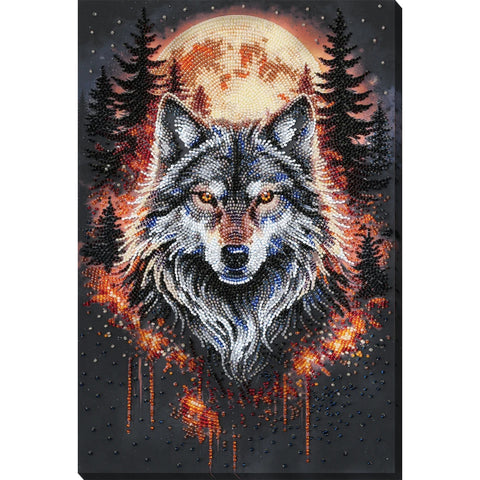 Wolf Bead Embroidery Kit Alpha Wolf