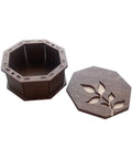Wooden Octagonal Trinket Box with Branch Motif