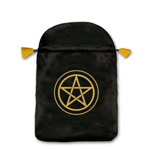 Pentacle Satin Black Bag