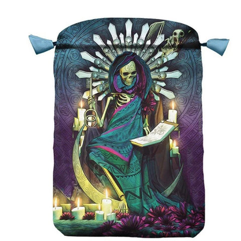 Santa Muerte Satin Bag