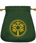 Celtic Tree Satin Green Bag