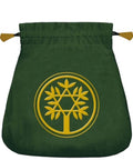 Celtic Tree Satin Green Bag