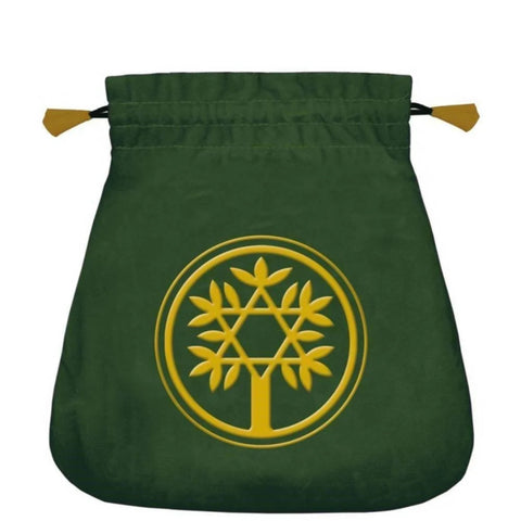 Celtic Tree Satin Green Bag