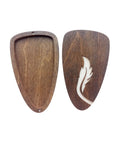 Wooden Scissors Case Feather KF058/51