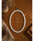 White Oval Embroidery Hoop 18x23 cm